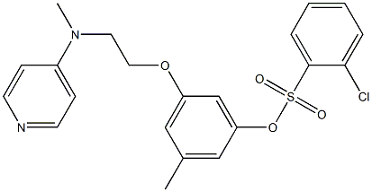 N-(2-(5-methyl-3-(2-chlorophenylsulfonyloxy)phenoxy)ethyl)-N-methyl-4-aminopyridine 结构式