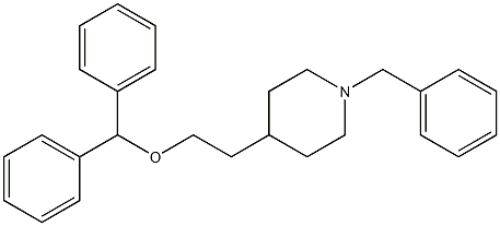 4-(2-(diphenylmethoxy)ethyl)-1-benzyl piperidine 结构式