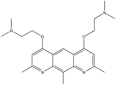 4,6-bis(dimethylaminoethoxy)-2,8,10-trimethylpyrido(3,2-g)quinoline 结构式