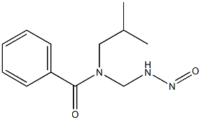 N-ISO-BUTYL-N-BENZOYLAMINOMETHYLNITROSAMINE 结构式