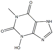 XANTHINE,3-HYDROXY-1-METHYL- 结构式