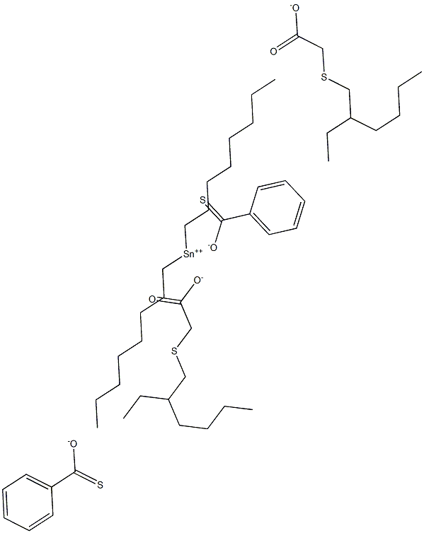 DI-N-OCTYLTINTHIOBENZOATE(2-ETHYLHEXYLMERCAPTOACETATE) 结构式