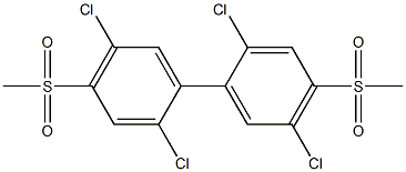 4,4'-BISMETHYLSULPHONYL-2,2',5,5'-TETRACHLOROBIPHENYL 结构式