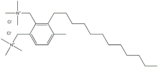 METHYLDODECYLXYLYLENEBIS(TRIMETHYLAMMONIUMCHLORIDE) 结构式