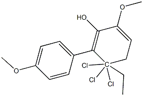 1,1,1-TRICHLORO-2(4-METHOXYPHENYL)-2'-(3-HYDROXY-4-METHOXYPHENYL)ETHANE 结构式
