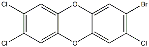 2,3,7-TRICHLORO-8-BROMODIBENZO-PARA-DIOXIN 结构式