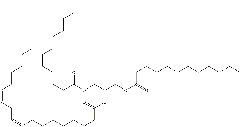 1,3-DIDODECANOYL-2-LINOLEOYL-SN-GLYCEROL 结构式