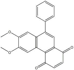 6,7-DIMETHOXY-9-PHENYL-1,4-PHENANTHRENEQUINONE 结构式