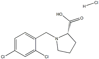 (S)-alpha-(2,4-dichloro-benzyl)-proline hydrochloride 结构式