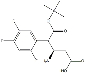 Boc-(R)-3-Amino-4-(2,4,5-trifluoro-phenyl)-butanoic acid 结构式