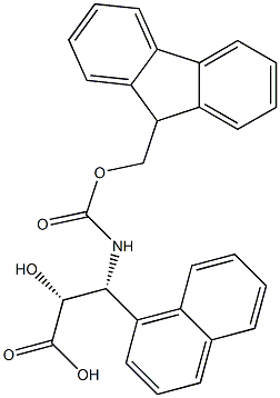 N-Fmoc-(2R,3R)-3-Amino-2-hydroxy-3-naphthalen-1-yl-propanoic acid 结构式