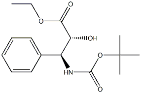 (2R,3S)-N-tert-butoxycarbonyl-3-Phenylisoserine Ethyl Ester 结构式