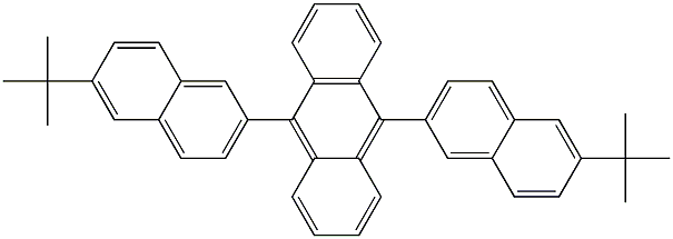 9,10-二(6-叔丁基-2-萘基)蒽 结构式