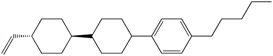 1-戊基-4-(反-4-(反-4-乙烯基环己基)环己基)苯 结构式