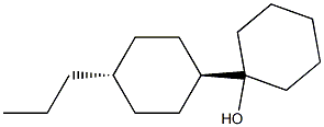 反-4-丙基环己基环己醇 结构式