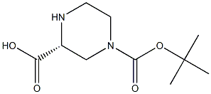 (R)-1-BOC-哌嗪-3-羧酸 结构式