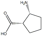 (1S,2R)-2-amino-cyclopentanecarboxylic acid 结构式