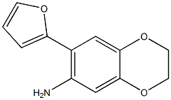 (7-Amino-2,3-dihydro-benzo[1,4]dioxin-6-yl)-furan- 结构式