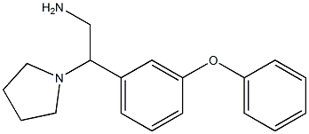 1-[2-Amino-1-(3-phenoxy-phenyl)-ethyl]-pyrrolidine 结构式