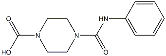 4-Phenylcarbamoyl-piperazine-1-carboxylic acid 结构式