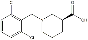 (3S)-1-(2,6-dichlorobenzyl)piperidine-3-carboxylic acid 结构式