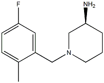 (3S)-1-(5-fluoro-2-methylbenzyl)piperidin-3-amine 结构式