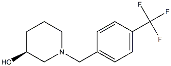 (3S)-1-[4-(trifluoromethyl)benzyl]piperidin-3-ol 结构式