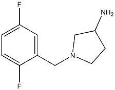 1-(2,5-difluorobenzyl)pyrrolidin-3-amine 结构式