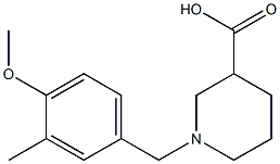 1-(4-methoxy-3-methylbenzyl)piperidine-3-carboxylic acid 结构式