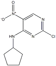 2-chloro-N-cyclopentyl-5-nitropyrimidin-4-amine 结构式