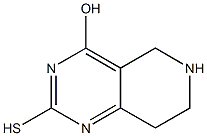 2-sulfanyl-5,6,7,8-tetrahydropyrido[4,3-d]pyrimidin-4-ol 结构式