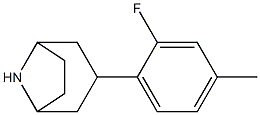 3-(2-fluoro-4-methylphenyl)-8-azabicyclo[3.2.1]octane 结构式