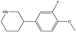 3-(3-fluoro-4-methoxyphenyl)piperidine 结构式