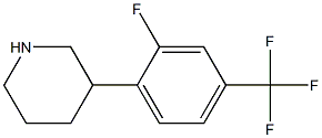 3-[2-fluoro-4-(trifluoromethyl)phenyl]piperidine 结构式