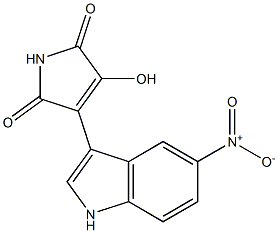 3-hydroxy-4-(5-nitro-1H-indol-3-yl)-1H-pyrrole-2,5-dione 结构式