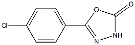 5-(4-chlorophenyl)-1,3,4-oxadiazol-2(3H)-one 结构式