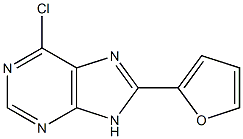 6-chloro-8-furan-2-yl-9H-purine 结构式