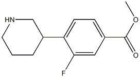 methyl 3-fluoro-4-piperidin-3-ylbenzoate 结构式