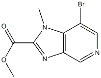 methyl 7-bromo-1-methyl-1H-imidazo[4,5-c]pyridine-2-carboxylate 结构式