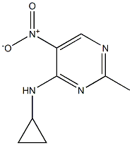 N-cyclopropyl-2-methyl-5-nitropyrimidin-4-amine 结构式