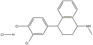 N-Methyl-4-(3,4-dichlorophenyl)-1,2,3,4-tetrahydro-1-Napthalenamine
Hydrochloride 结构式