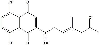 乙酰基紫草素 结构式
