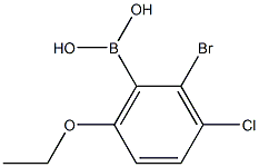 2-溴-6-乙氧基-3-氯苯硼酸 结构式