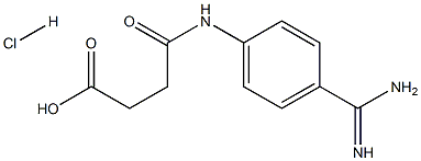 4-[[4-(AMINOIMINOMETHYL)PHENYL]AMINO]-4-OXOBUTANOIC ACID MONOHYDROCHLORIDE 结构式