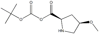 BOC-CIS 4-METHOXY-D-PROLINE 结构式