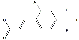 2-BROMO-4-(TRIFLUOROMETHYL)CINNAMIC ACID 结构式