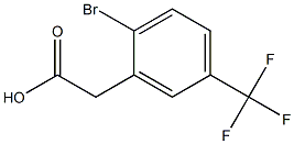 2-BROMO-5-(TRIFLUOROMETHYL)PHENYLACETIC ACID 结构式