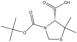 (R)-3-T-BUTOXYCARBONYL-5,5-DIMETHYL-1,3-THIAZOLIDINE-4-CARBOXYLIC ACID 结构式