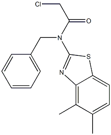 N-BENZYL-2-CHLORO-N-(4,5-DIMETHYL-1,3-BENZOTHIAZOL-2-YL)ACETAMIDE 结构式