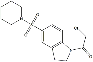 1-(CHLOROACETYL)-5-(PIPERIDIN-1-YLSULFONYL)INDOLINE 结构式